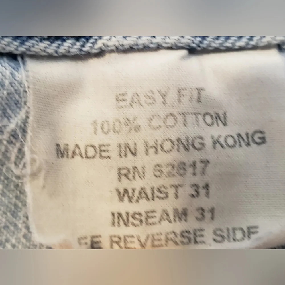 💪VINTAGE BRITCHES GREAT OUTDOORS BLUE JEANS MEN'S SIZE 31 x 31 FADED DISTRESSED - Picture 8 of 12